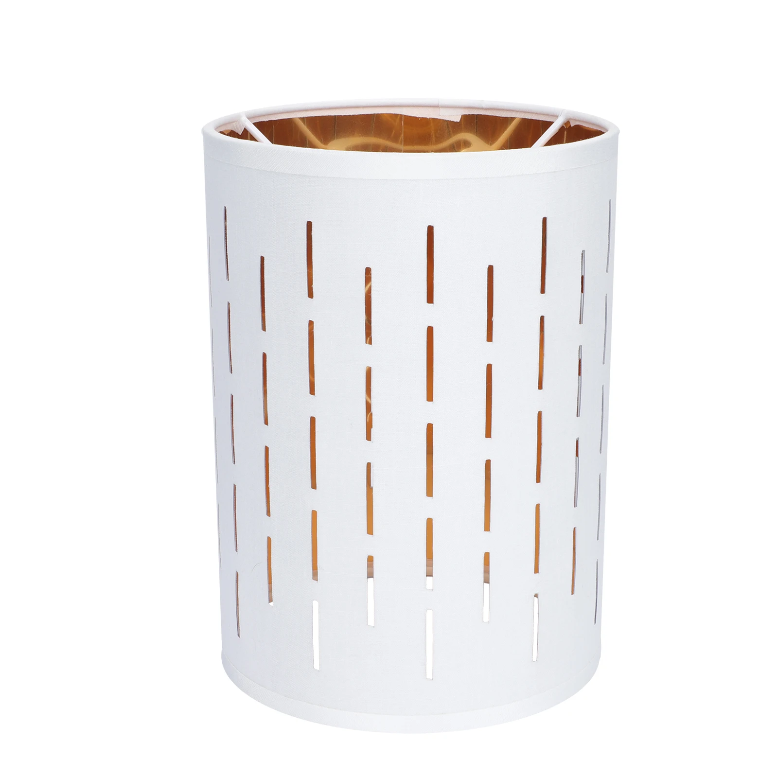 

Round Hollow Lampshade E27 140mm Outer White Inner Gold Bedroom Study Living Room Practical Lighting Accessory