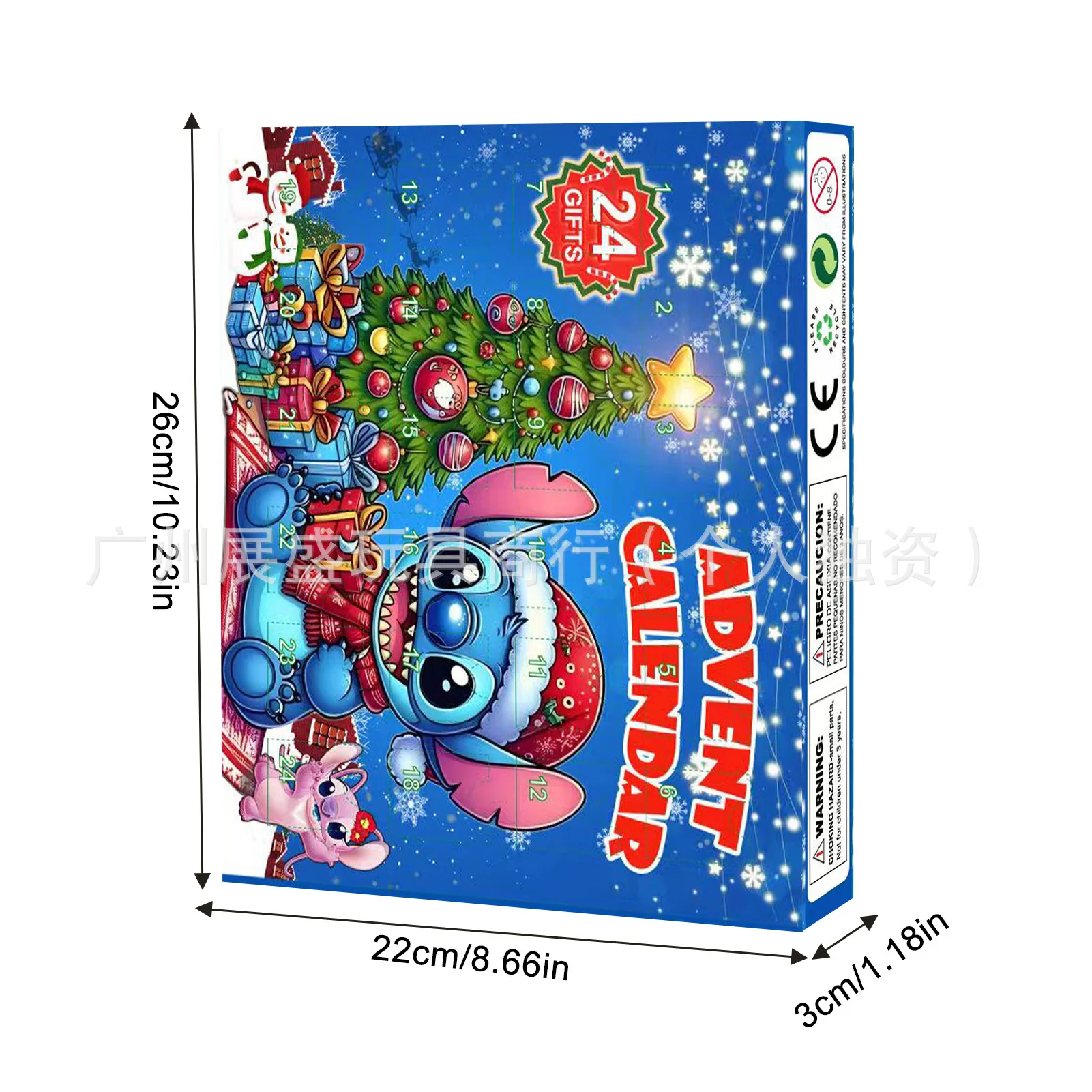 24pcs Disney Lilo & Stitch Christmas Advent Calenda Figures Toys Halloween Calendar Box Kawaii Stitch Model Doll Kids Gifts