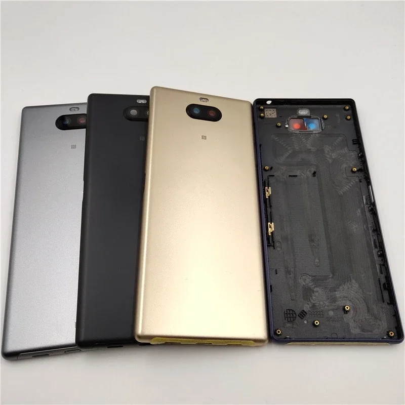 Battery Cover Rear Door Housing Back Case For Sony Xperia 10 Plus I3213 I4213 I4293 I3223 Battery Cover Camera Frame Lens