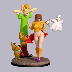 Velma and Her Companions Full Resin Figure 1/24 Scale 75mm Assemble Miniature Garage Model Kit Unassembled Unpainted Diorama Toy