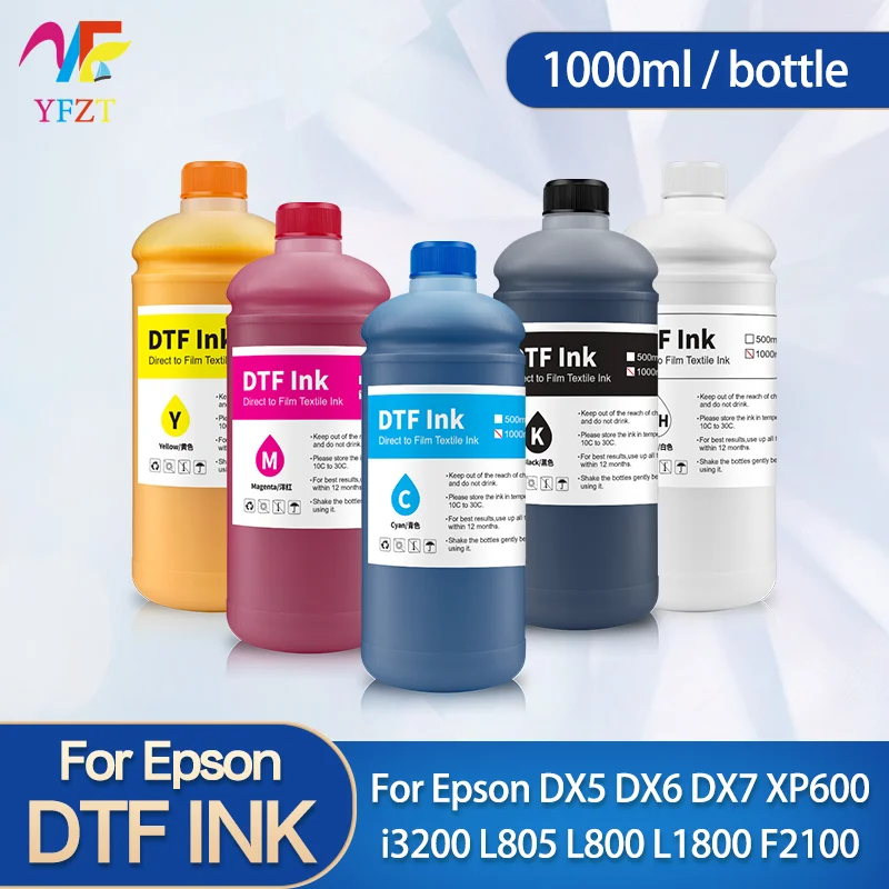 1000ml EP-DTF Ink for Epson Printer  I3200 L1800 L800 L805 XP600 TX800 PET Film For DTF Film Direct Transfer Film Heat Transfer