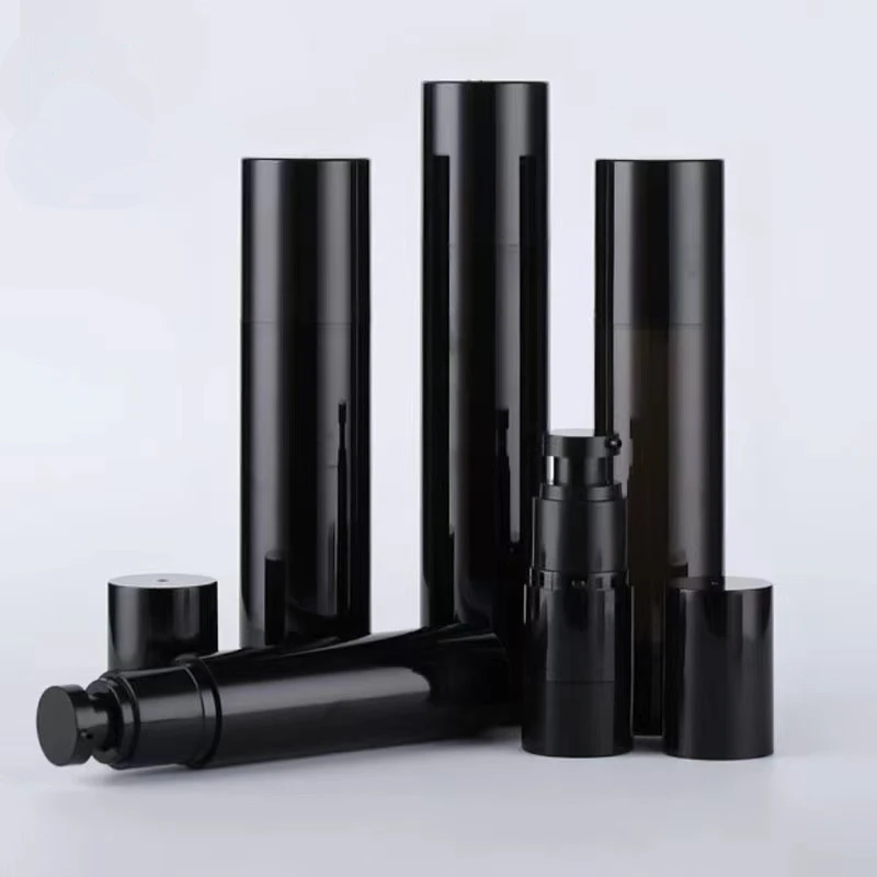 

500pcs 30ml Plastic Spray Cosmetic Bottle Travel Liquid Bottles black Airless Pump Vacuum Container