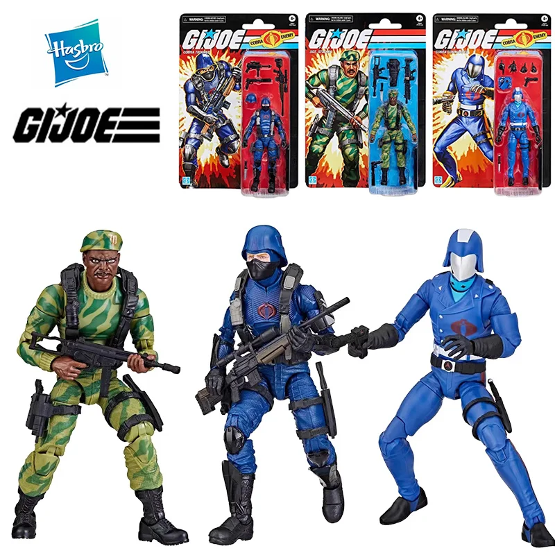 Hasbro G.I.JOE Classified Series Retro Cardback Cobra Commander Cobra Trooper Sgt. Stalker Original Action Figure Model Toy Gift