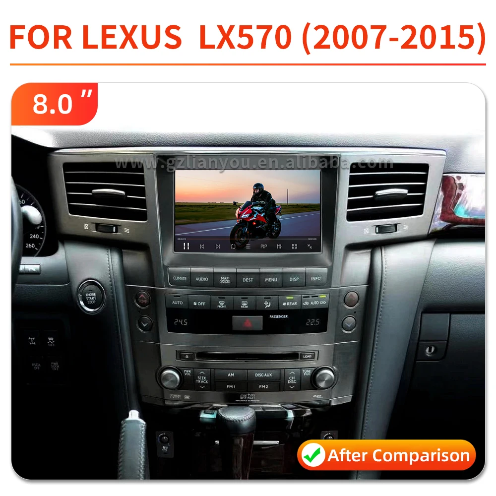 Android screen navigation system for LEXUS LX570  8 INCH  with car dvd player 2007-2015 CARPLAY