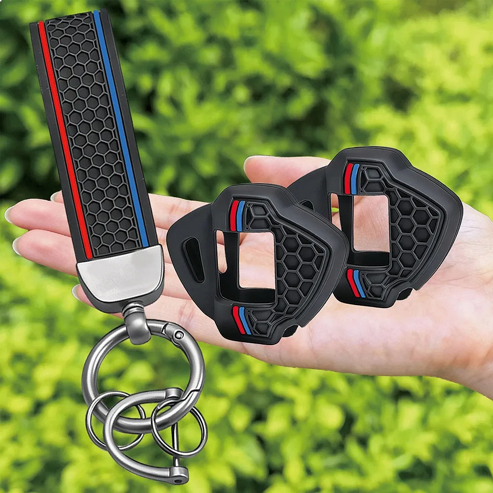Keychain Silicone Motorcycle Key Cover Case For Suzuki Vstrom 650 1000 1050 XT DL650 DL1000 Auto Key Shell view 5