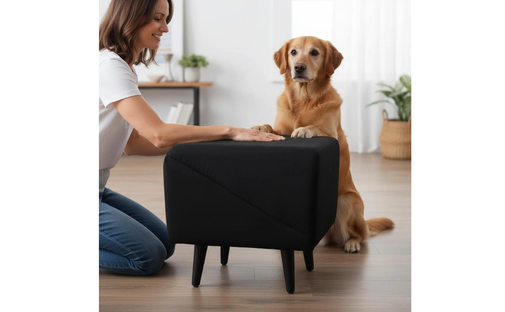 Dog Stair Ramp Combo 2-in-1 Foldable Dog Ramp Wooden Pet Step Stool Non-Slip Stable Base for Small Dogs Dog Stair Ramp Combo 2-in-1 Foldable Dog Ramp Wooden Pet Step Stool Non-Slip Stable Base for Small Dogs