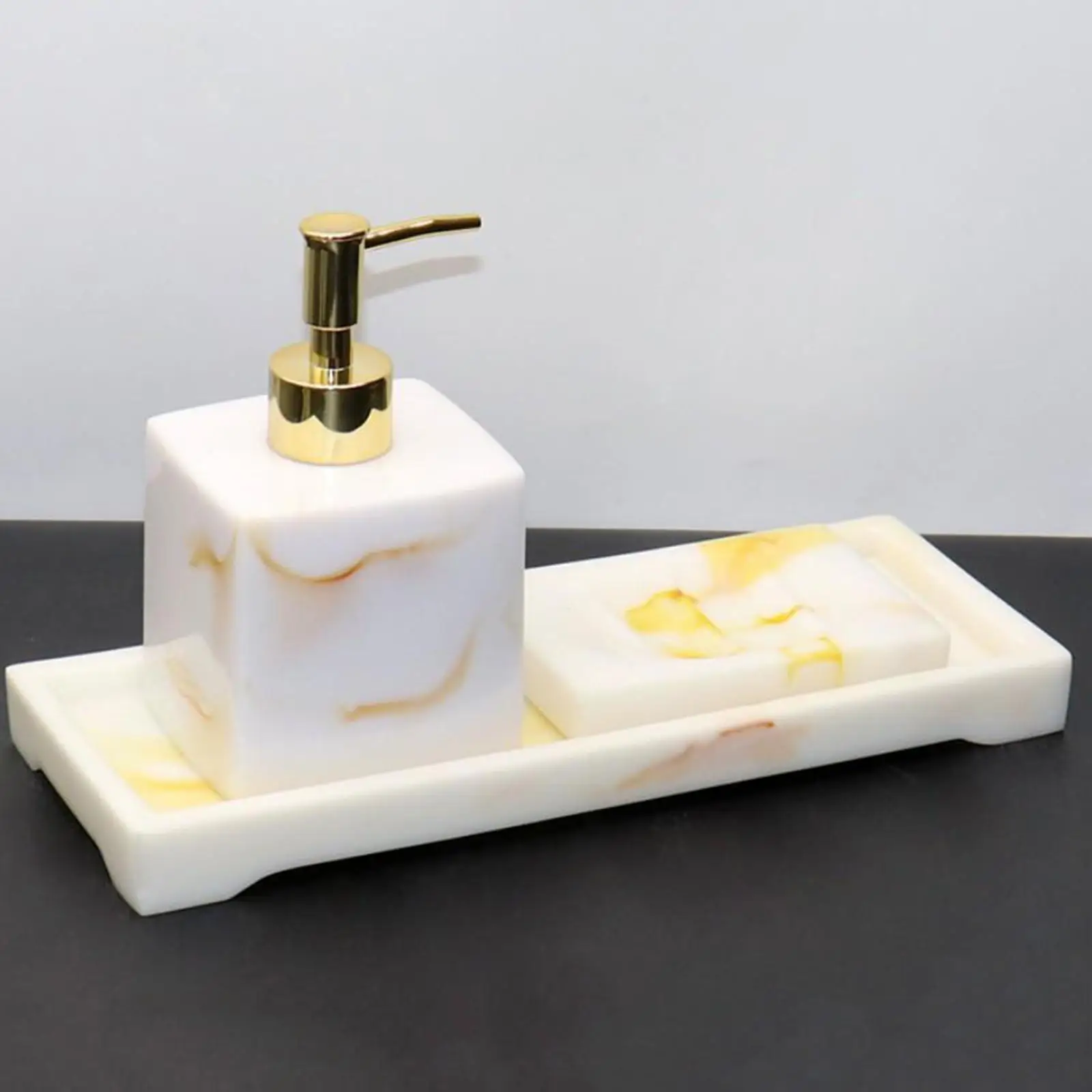 Resin Bathroom Vanity Tray Cosmetics Candle Parfume Organizer Rectangular
