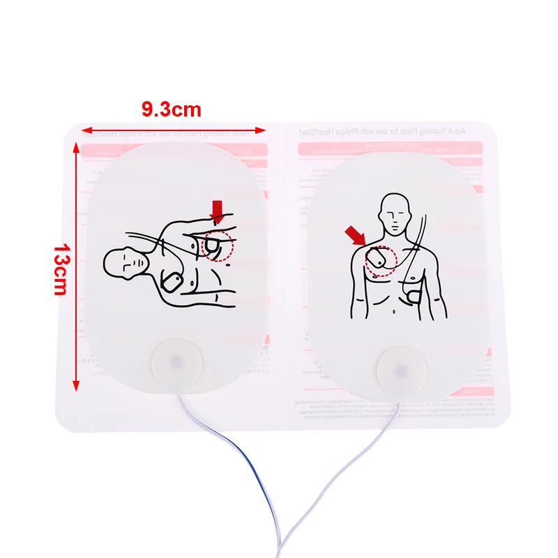 1set Adult Training AED Training Device Patches First Aid Training Replacement Pads Universal Trainer