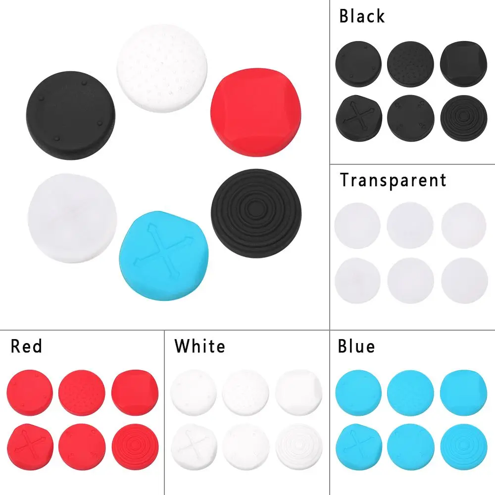 6pcs Silicone Thumbstick Grip Cap Joystick Analog Protective Cover Case For Sony Play Station Psvita PS Vita PSV 1000/2000 Slim