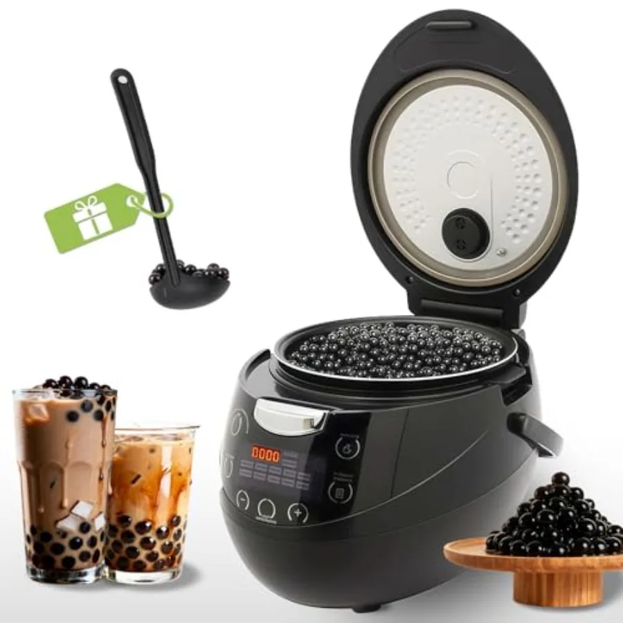 ماكينة صنع بوبا الأوتوماتيكية التجارية سعة 6 لتر مع توزيع الحرارة المتساوية ووظيفة الطبخ الذكية من التابيوكا مثالية للحليب #1