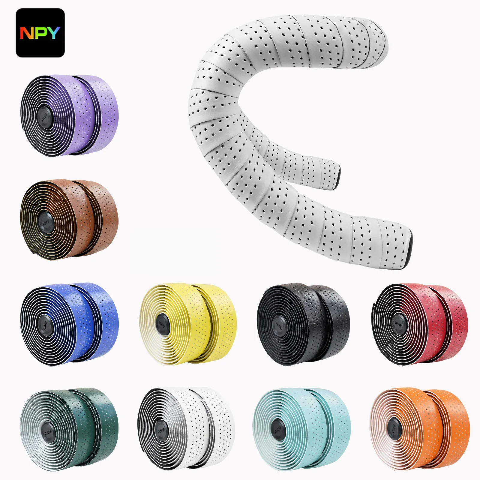 AliExpress NONE NPY Road Bike Handlebar Tapes Shock-Absorbing Cycling PU EVA Anti-slip Bar Tape Wear-Resistant Bicycle Strap Bike Accessories