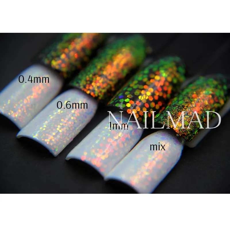 1 Doos Eenhoorn Nail Glitter Pixel Effect Glitter Pailletten Iriserende Nail Sparkle Manicure Makeup Nail Art Decoratie