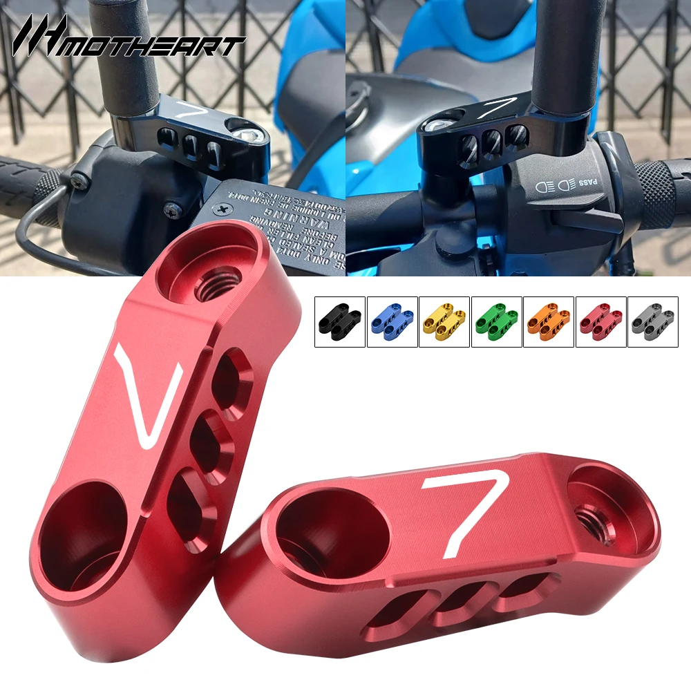 Motorcycle Rearview Mirror Risers Extension Adapters Mounting Brackets For Kawasaki Z7 Hybrid 2024-2025 Improved Accessories