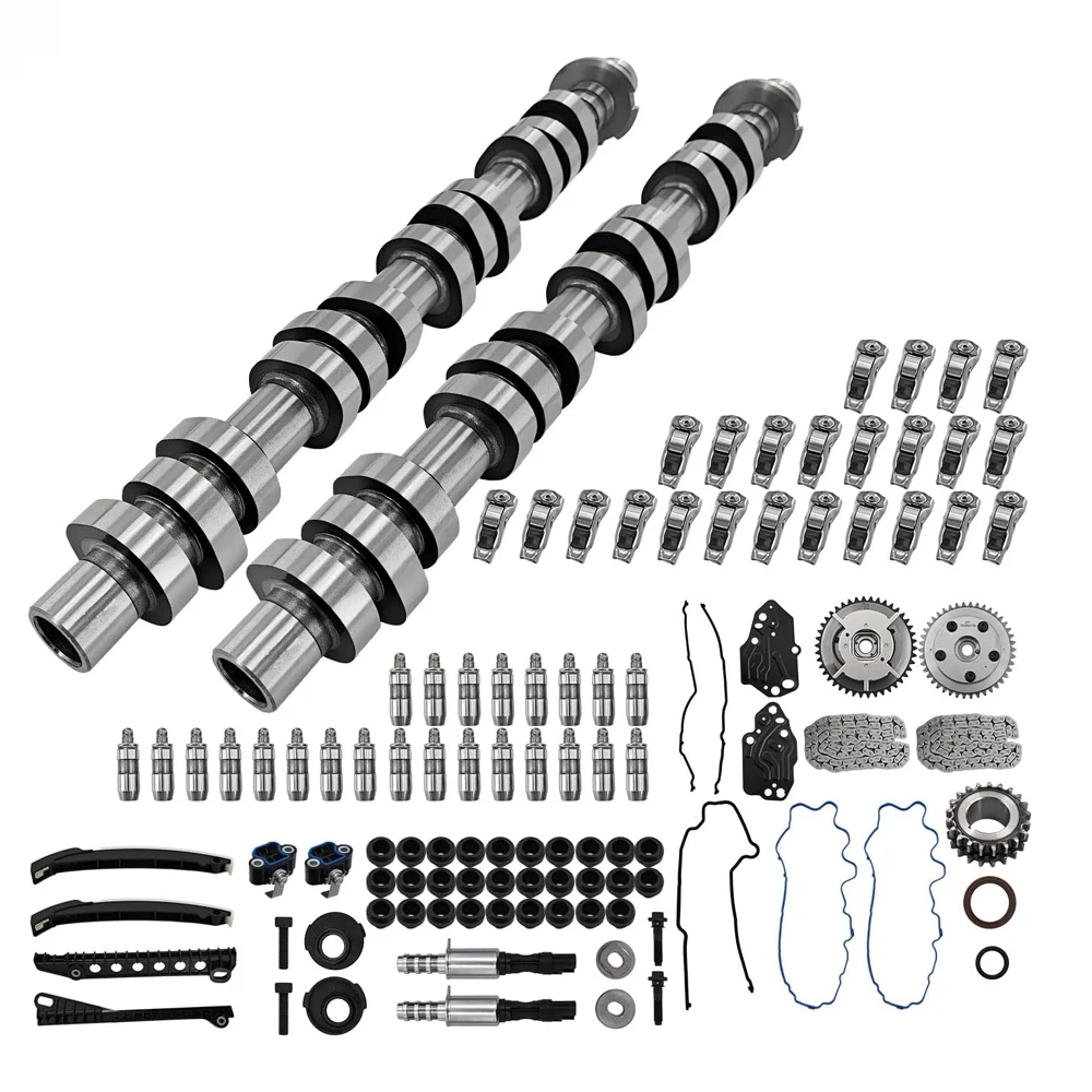 Engine Left & Right Camshafts Lifters Rocker Arms Timing Chain Phasers Kit Fit 4.6 5.4L V8 For 05-10 Ford F150 Lincoln 4.6L 5.4L