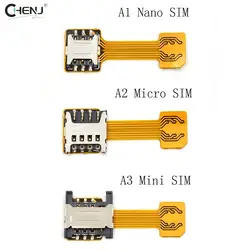 하이브리드 더블 듀얼 심 카드 어댑터, 마이크로 SD 나노 심 확장 어댑터, 샤오미, 레드미, 화웨이용, 1 개