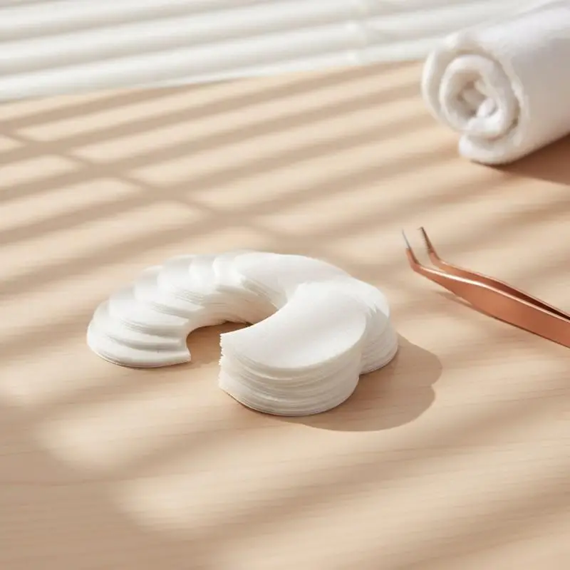 Professional Grade 50Pcs Breathable Eyelash Extension Removal Isolation Cotton Pads for Lash Beauty Salons
