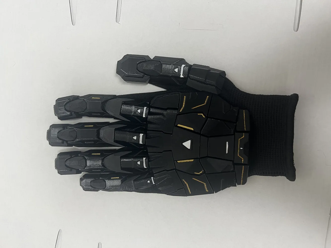 Gothic Techwear Exoskeleton Gloves 3D Printing Handmade Gluing Punk Mechanical Gloves Wearable Hand Armor Cosplay Props