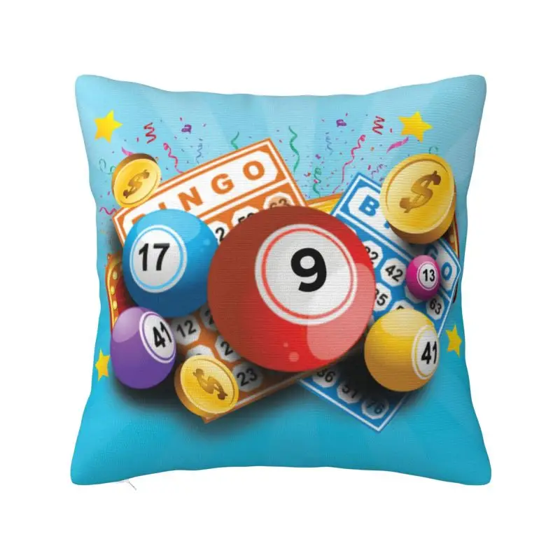 Custom Fashion Hot Game Bingo Cushion Covers 45x45cm Velvet Pillow Case for Sofa Car Square Pillowcase