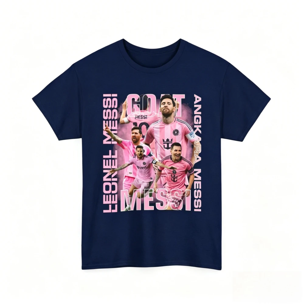 Lionel Messi Football T-Shirt Unisex Soccer Icon Tee Football Champion Graphic Casual Streetwear Fashion Top