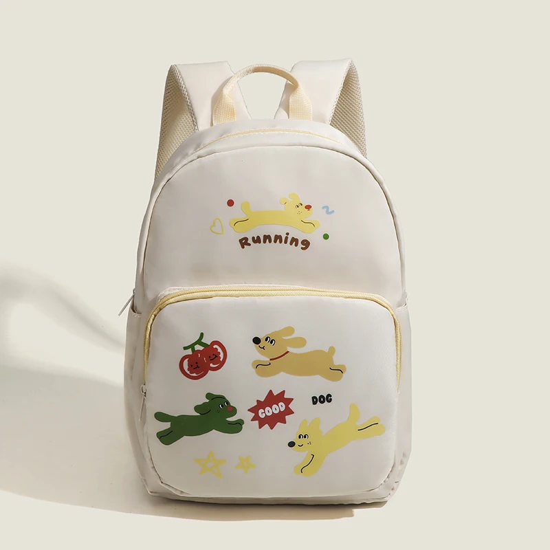 Mini mochila de couro PU para mulheres, estampa de cão multifuncional, bolsa de escola pequena para senhoras, novo design, 2024