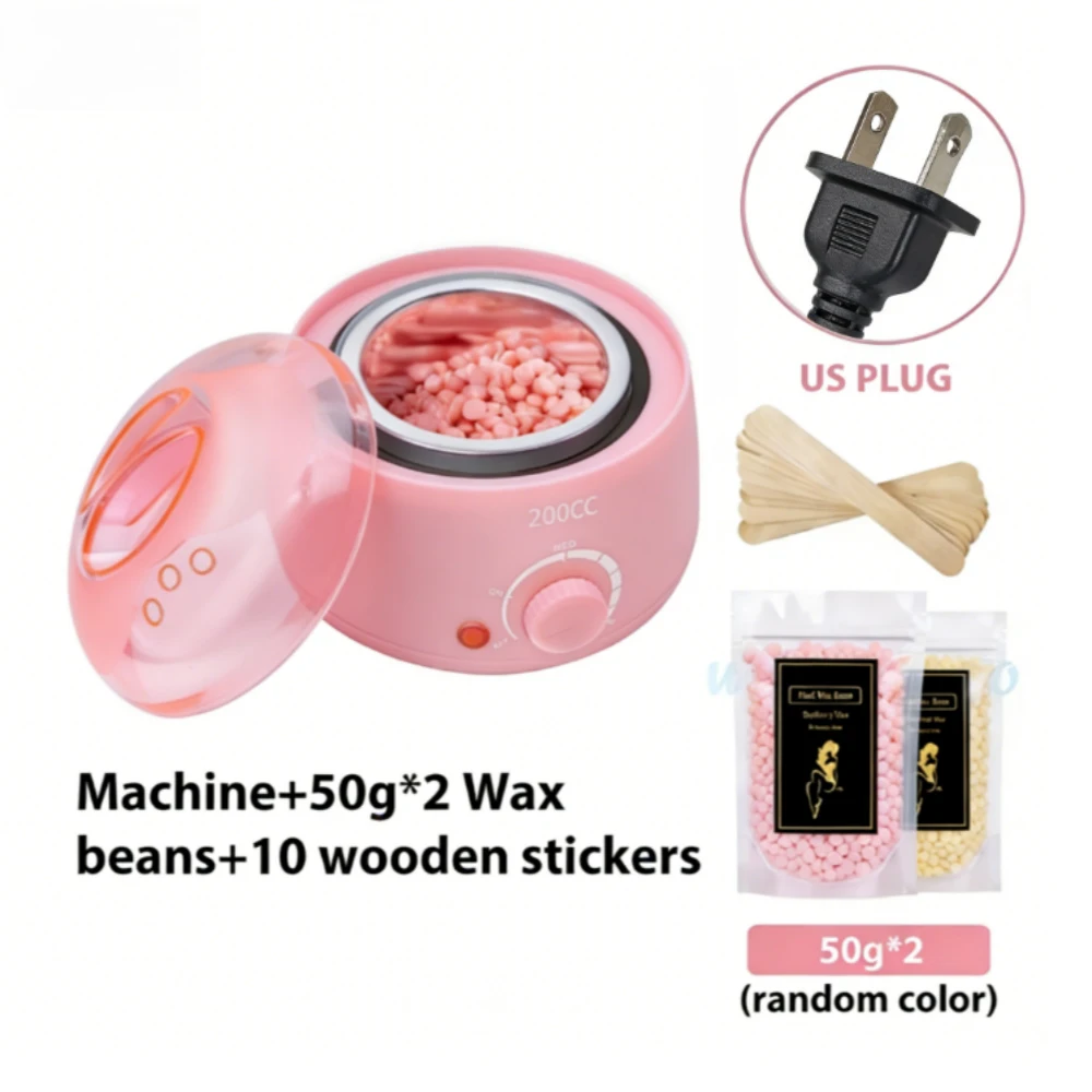 200CC Wax Heater Warmer Ontharing Machine Voor Hand Voet Body Spa Epilator Paraffine Pot + Wax Bonen + wood Sticks