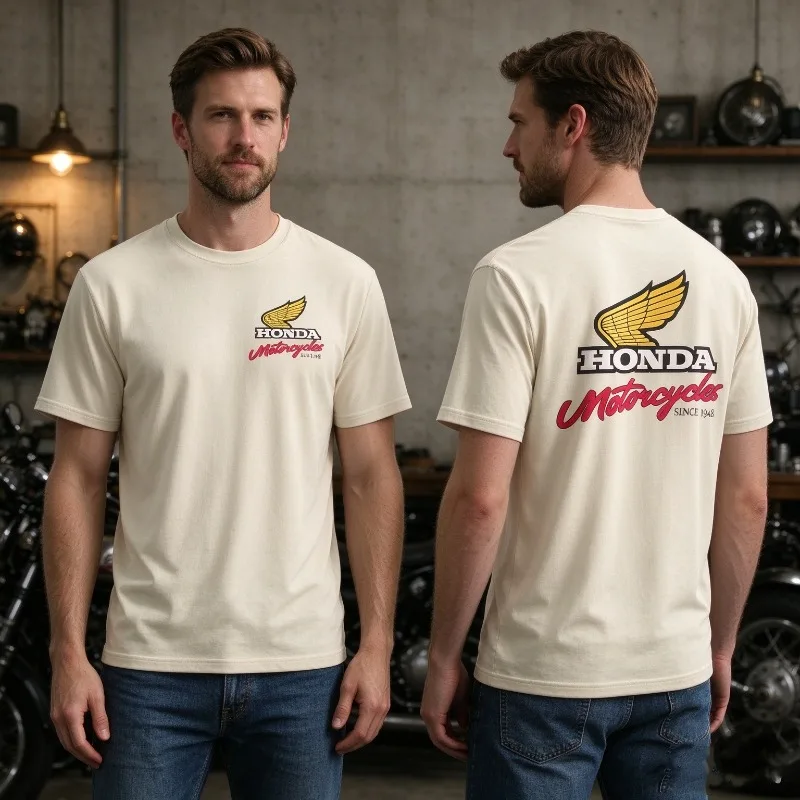 2026 Adult Clothing Summer Short Sleeve T-Shirt Car and Motorcycle Clothing Comfortable Car Pattern