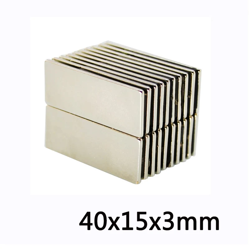 40x15x3 Powerful Magnets 40x15x3mm N35 Block Strong Neodymium Magnet 40*15*3mm Permanent NdFeB Magnetic 40*15*3