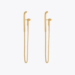 ENFASHION Piercing Drop Earrings Gold Color Earings Brincos Christmas Stainless Steel Fashion Jewelry Trending Products E221421