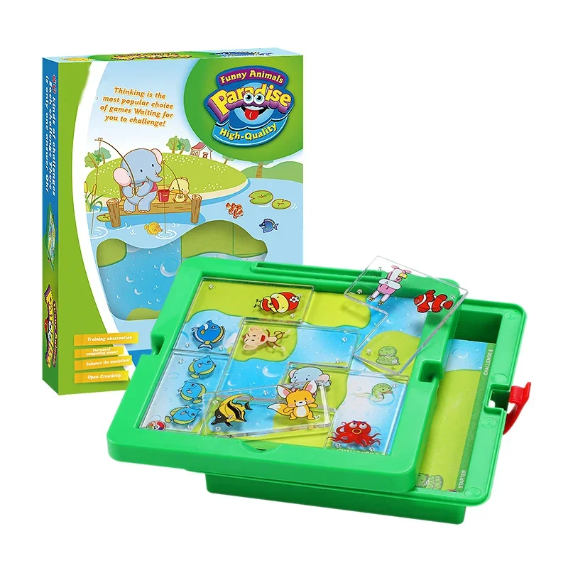 Gioco da tavolo per parco animali per bambini Giocattoli interattivi per interni Strumento didattico Carta di raccolta per addestramento al pensiero