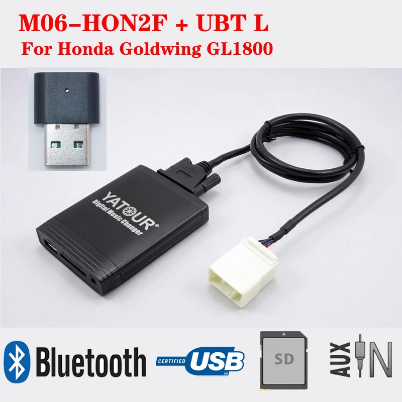 НОВЫЙ Yatour M06 UBT автомобильный стерео цифровой Bluetooth USB MP3-плеер для Honda Goldwing GL1800