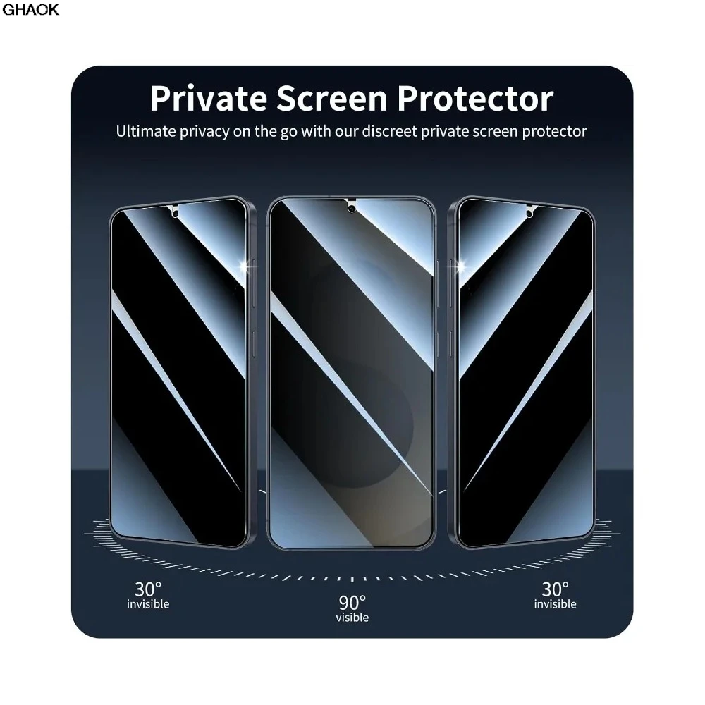 4PCS Privacy Tempered Glass For Samsung Galaxy S26 Ultra S22+ S23 Anti Spy Screen Protector For Samsung Galaxy S26 FE S25 Ultra
