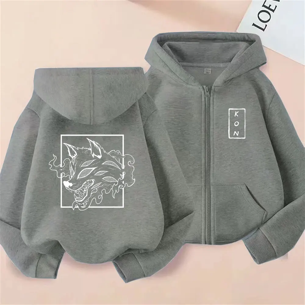Customization Anime Chainsaw Man Hayakawa Aki Summon Fox Devil Kon Zipper Hoodie Men Women Casual Zip Up Jacket Men's Vintage Ma