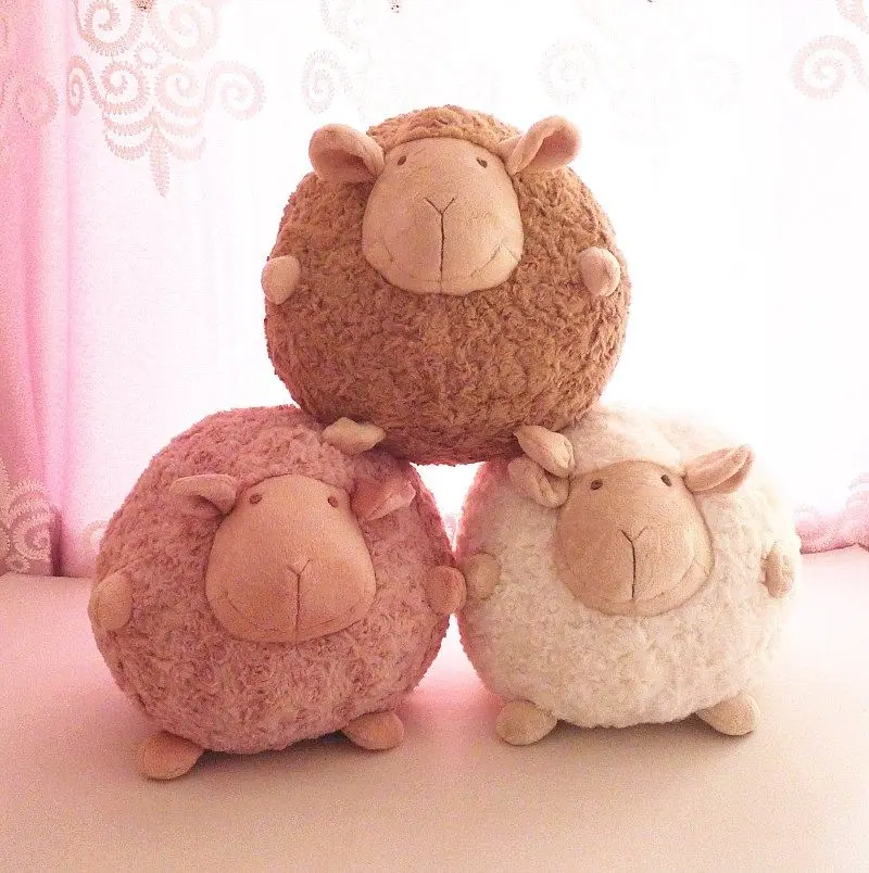 

Korea GINI Shirley Sheep Ball Pillow Big Fat Sheep Plush Toy Cute Soft No Shedding Hair Children Holiday Christmas Birthday ift