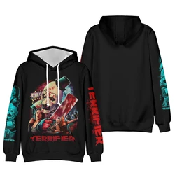 Terrifier Horror Movie Felpe con cappuccio stampate in 3D Uomo Donna Moda casual Felpe oversize Felpa con cappuccio Pullover Tuta Abbigliamento uomo