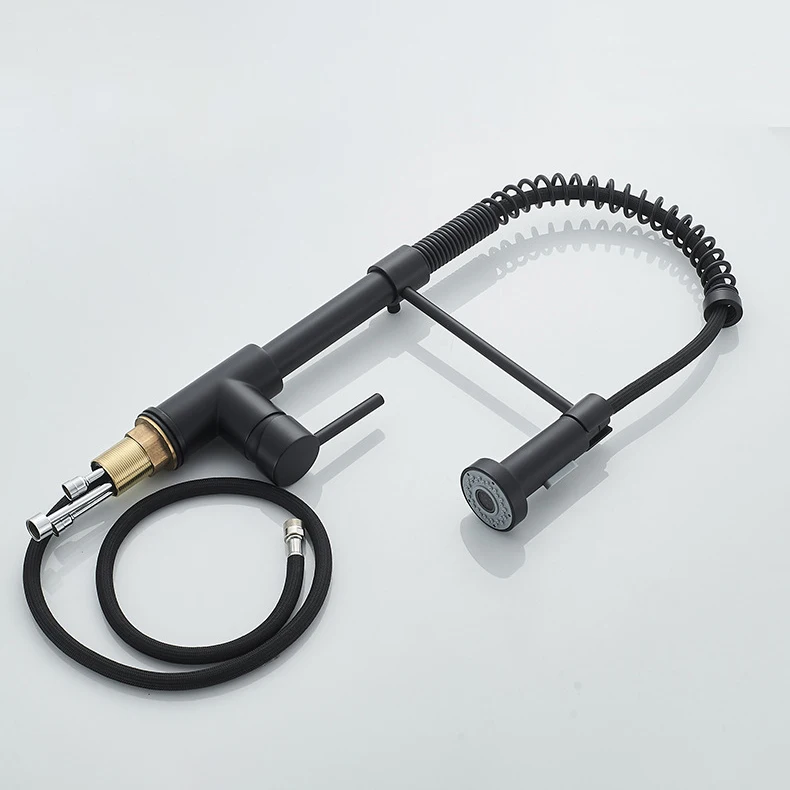 Black Touch Spring Kitchen Mixer Faucets Quality Brass Hot Cold Pull Out Kitchen Mixer Taps Smart Sensor Touch Kitchen Faucet