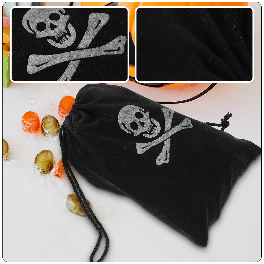 20 Pcs Pirate Drawstring Bag Halloween Prop Candy Bags Small Sturdy Delicate Gift Container