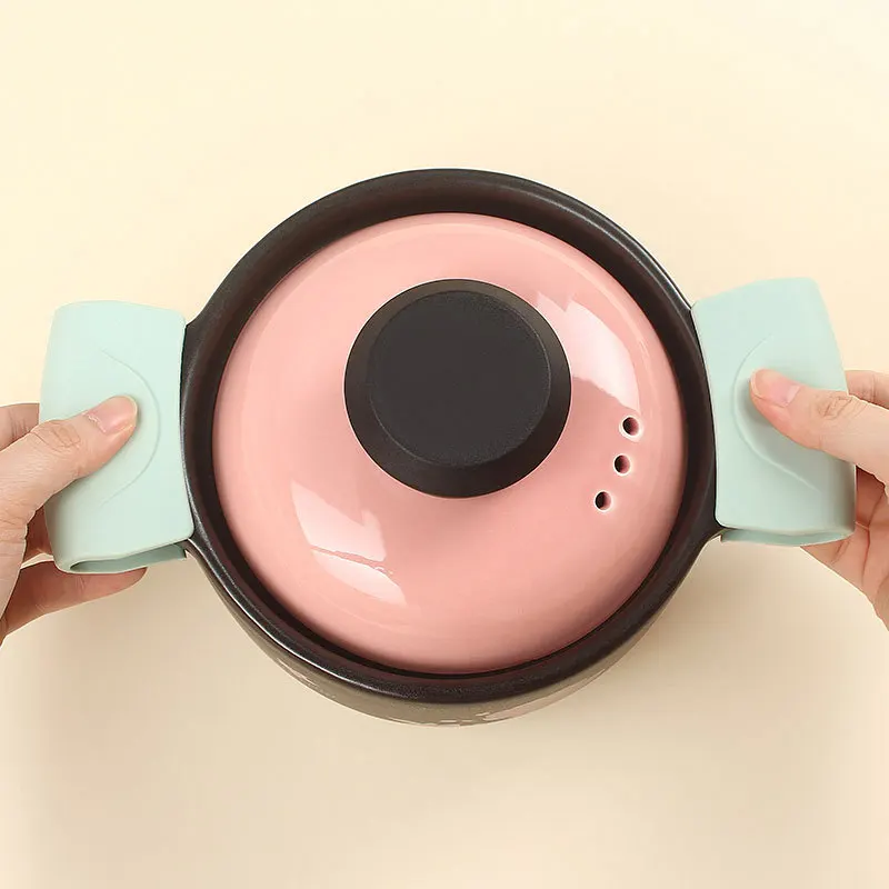 Silicone Heat Resistant Pot Handle Holder, Cast Iron Grip Protector, Anti-scald Kitchen Gadget - view 2