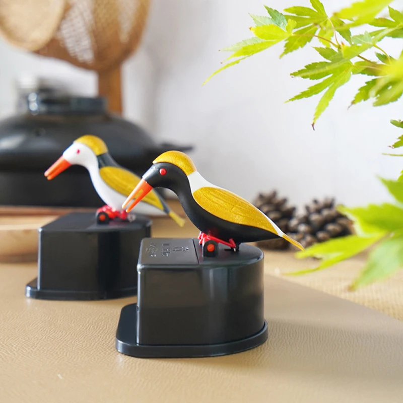 Small Bird Toothpick Container Automatic Toothpick Dispenser Toothpick Holder Home Decoration Table Decor