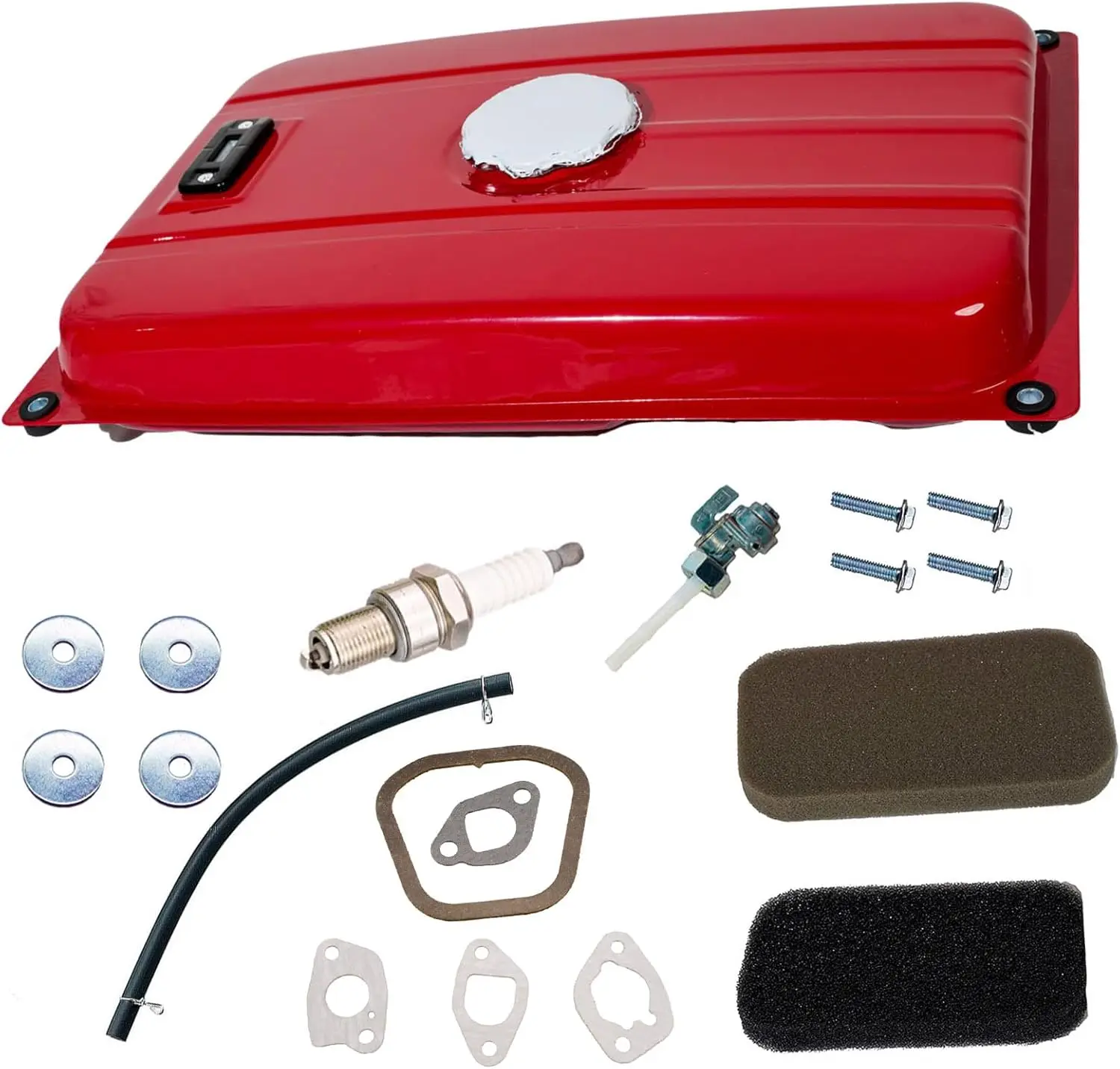 

Универсальный 5-галонный газовый топливный бак для генераторов — совместим с несколькими моделями, встроенным манометром