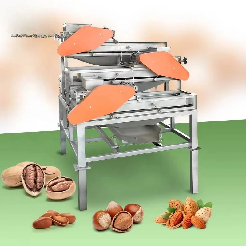 Indian Hazelnut Breaker Separator Almond Huller Pine Sorter Sheller Neem Crack Shell Dehulling Nut Machine to