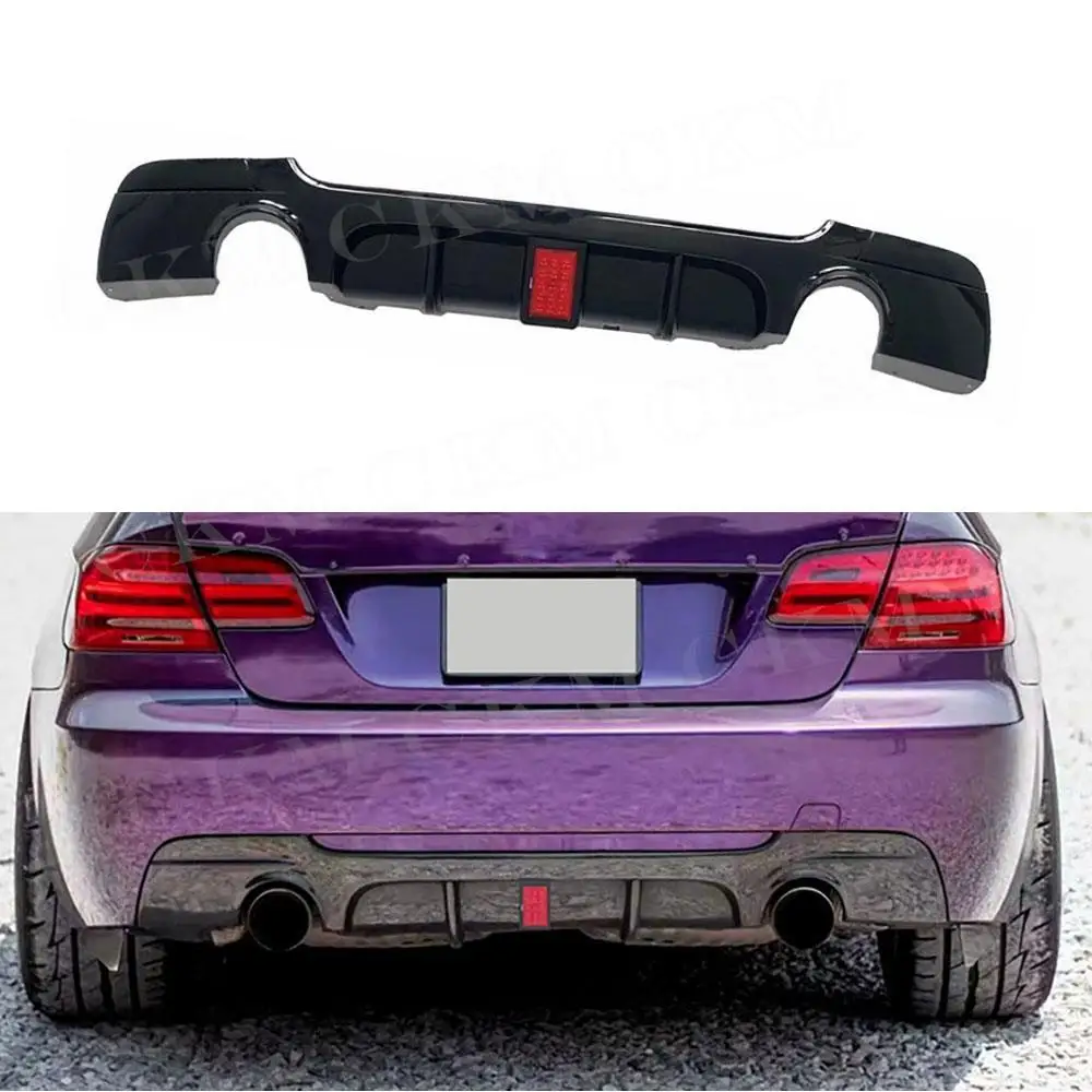 

CKMUUER Car Rear Diffuser With LED Light Bumper for BMW 3 Series E90 M Sport Sedan 2005 2006 2007 2008 2009 2010 2011 2012