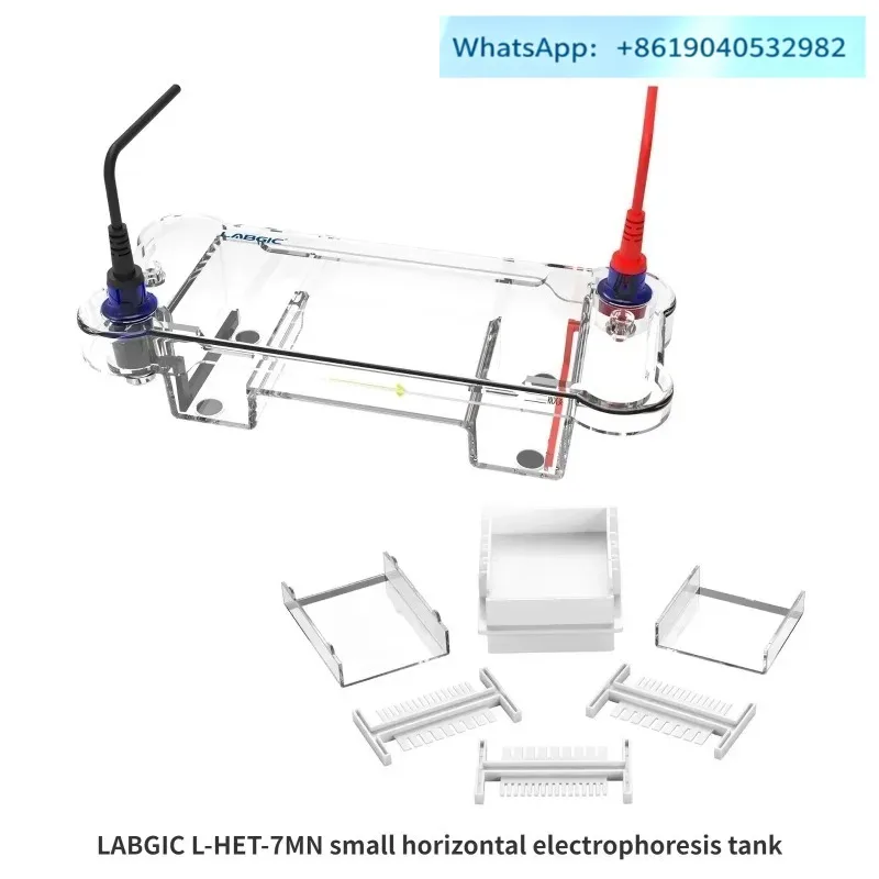LABGIC Mini/Mid-Size Horizontal Electrophoresis Tank for Rapid Agarose Gel Separation Electrophoresis of DNA and RNA Samples