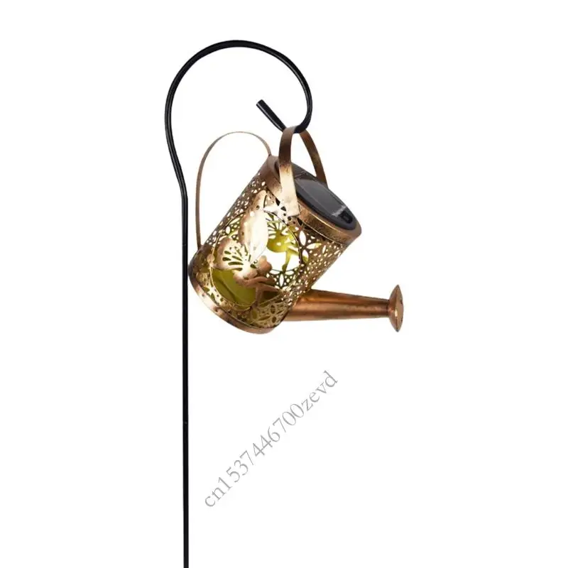 

Watering Can Pathway Light Waterproof Light Iron Texture for Garden P9YB