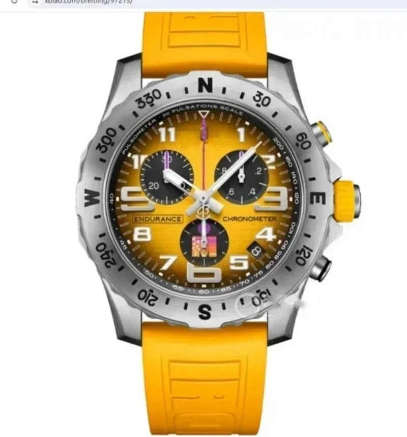 2025 ساعة كوارتز ذات علامة تجارية فاخرة موضة الأعمال الرياضية نمط متعدد الوظائف مع التقويم شريط سيليكون حزام AAA +