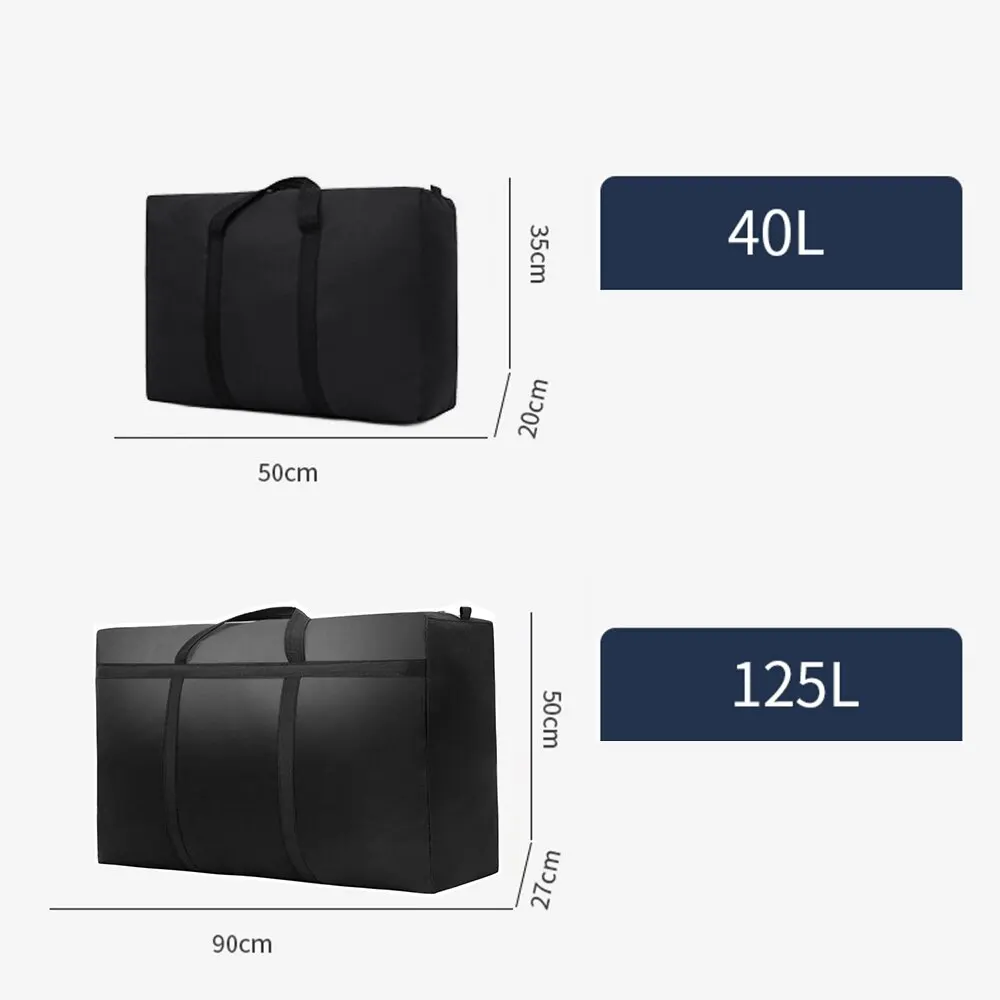 Saco De Bagagem De Mão De Pano Oxford Dobrável Grande Capacidade Portable Travel Clothes Storage Bags Zipper Unisex Moving Bag