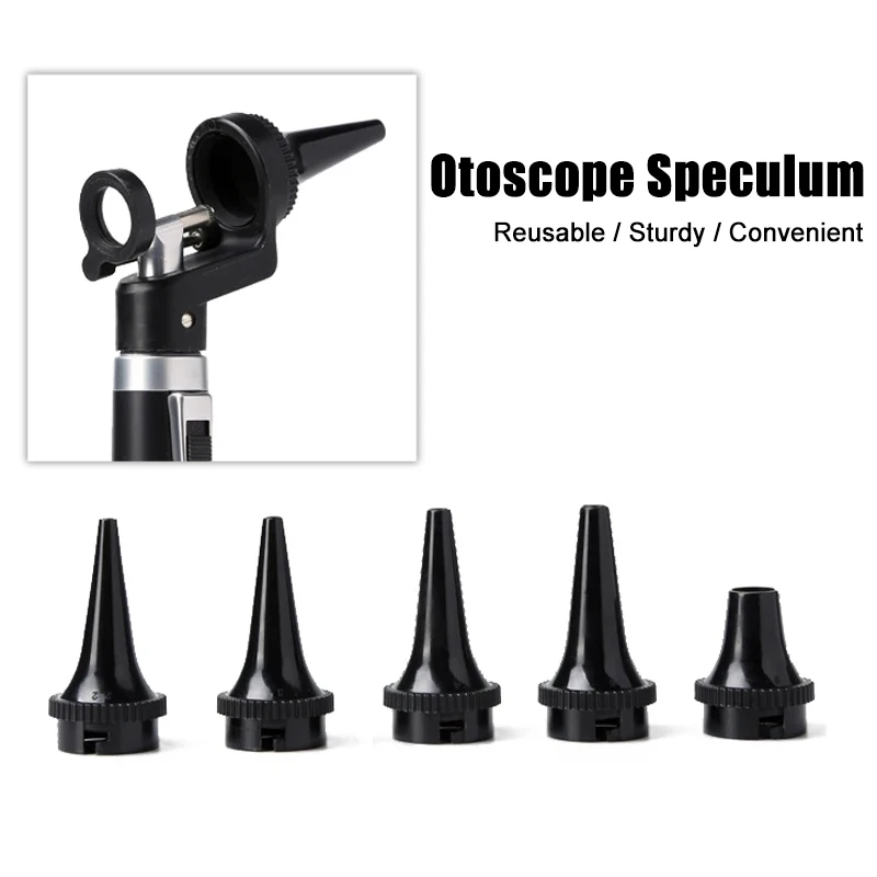 

5 шт. комплект для взрослых и детей, многоразовое медицинское зеркало, запасная часть, аксессуар, одноразовая насадка для ухода за ушами, отоскоп, наконечник для зеркала, конус