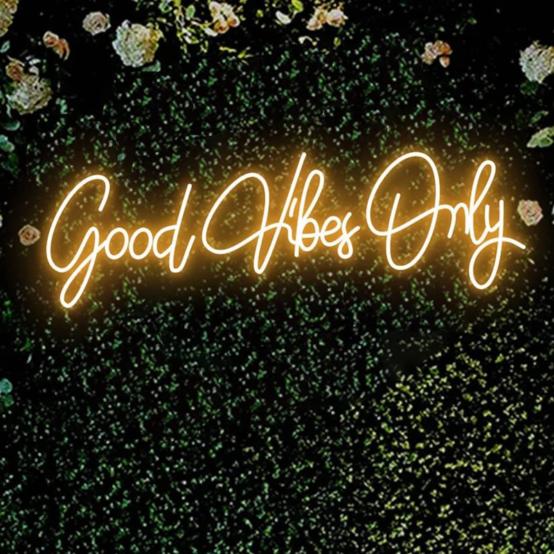 

Good Vibes Only Led Neon Sign Home Decor Custom Wedding Engagement Neon Lights Bedroom Living Room Wall Art Decoration Signs