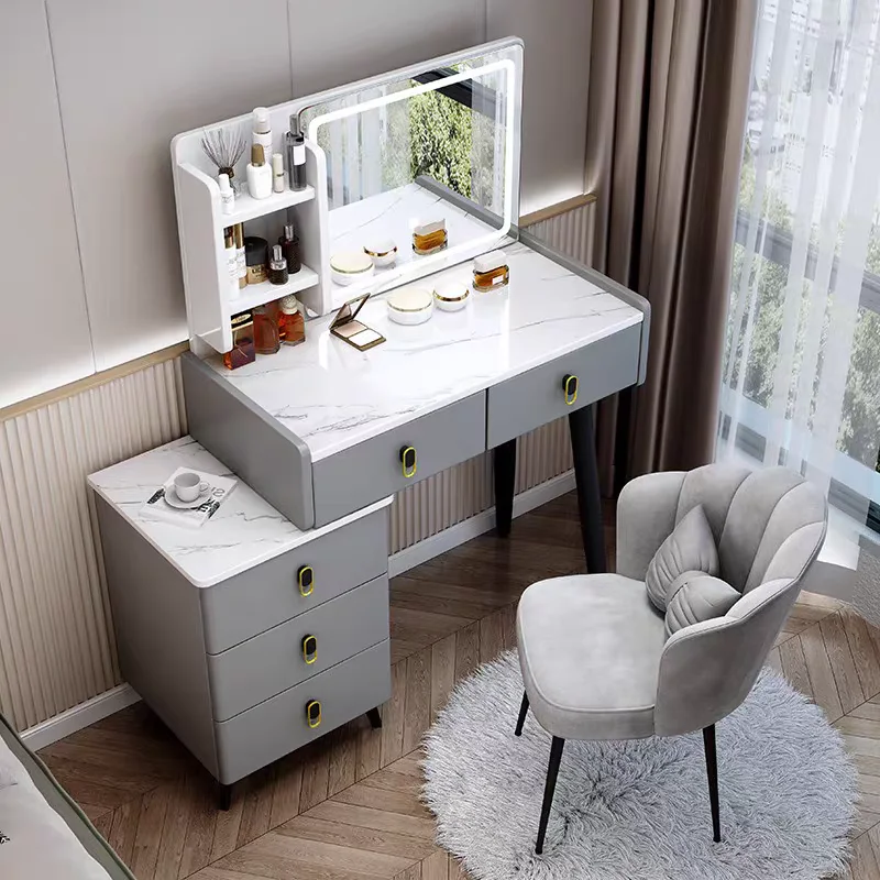 #New Design Modern Professional Versatile Extendable Left Right Interchangeable Cabinets Custom Layout Lighted Bedroom Dressing