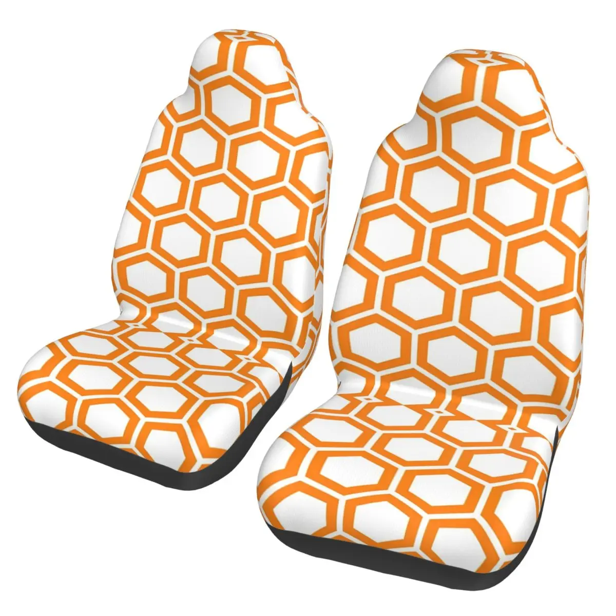 Orange Honeycomb Universal Car Seat Cover Protector Interior Accessories For SUV Bee Pattern Auto Seat Cover Fiber Hunting