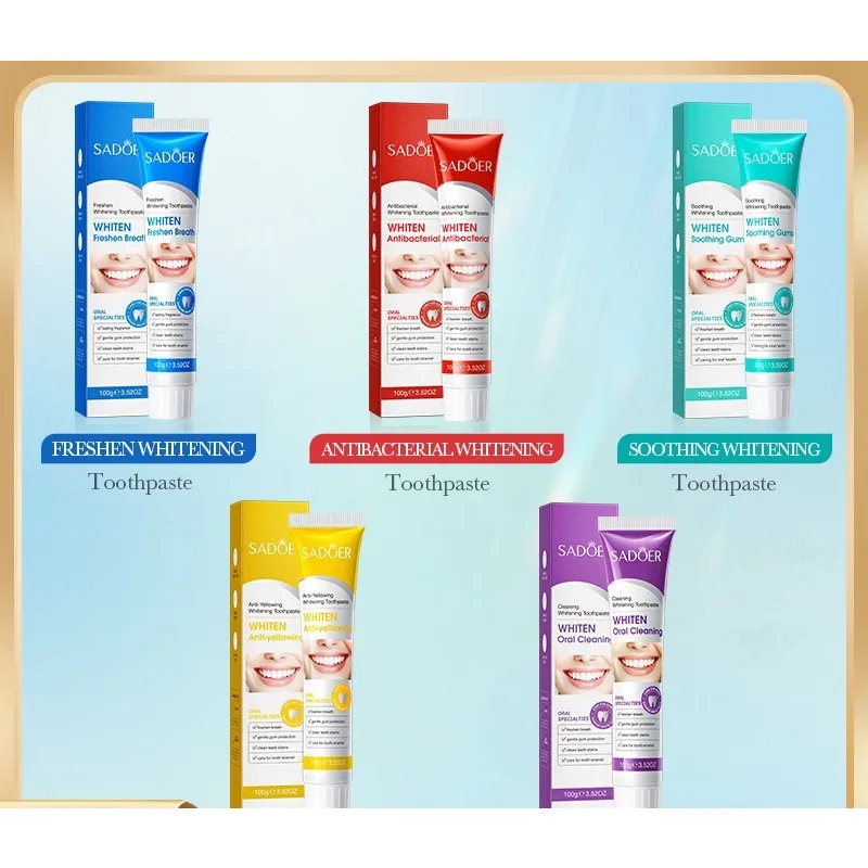 Dientes sensibles, pasta de dientes blanqueadora calmante, limpieza profunda de la placa, protege las encías, mejora la blancura